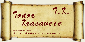 Todor Krasavčić vizit kartica